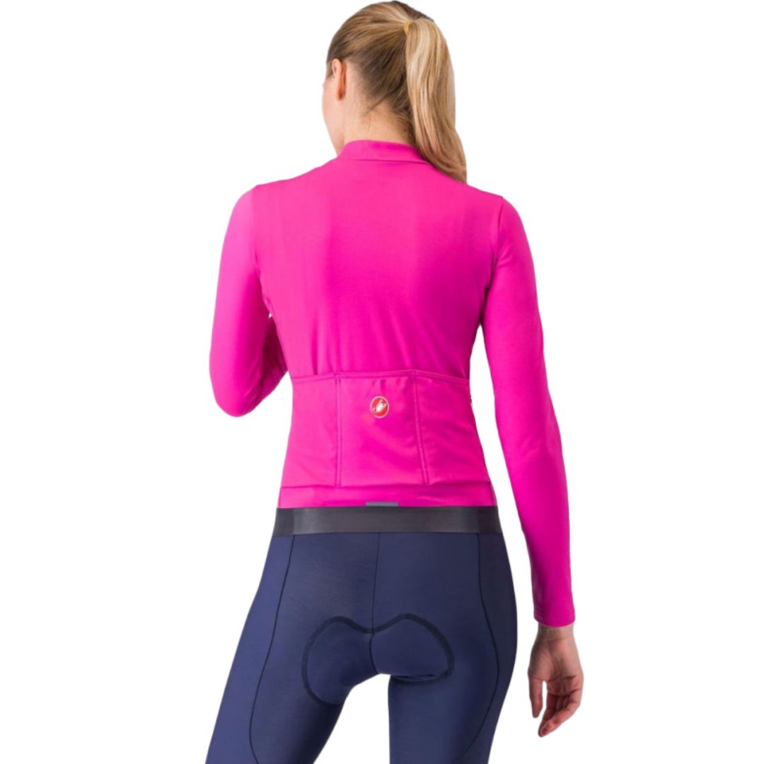Castelli Damen-Thermo-Langarmshirt in der Farbe Espresso.