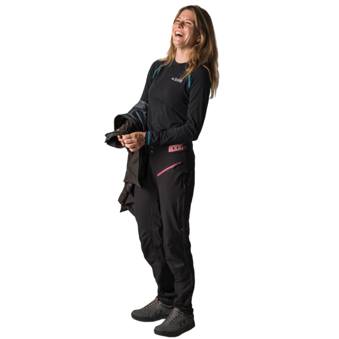 dirtlej Damen-MTB-Hose Trailscout Long Flex Black Label
