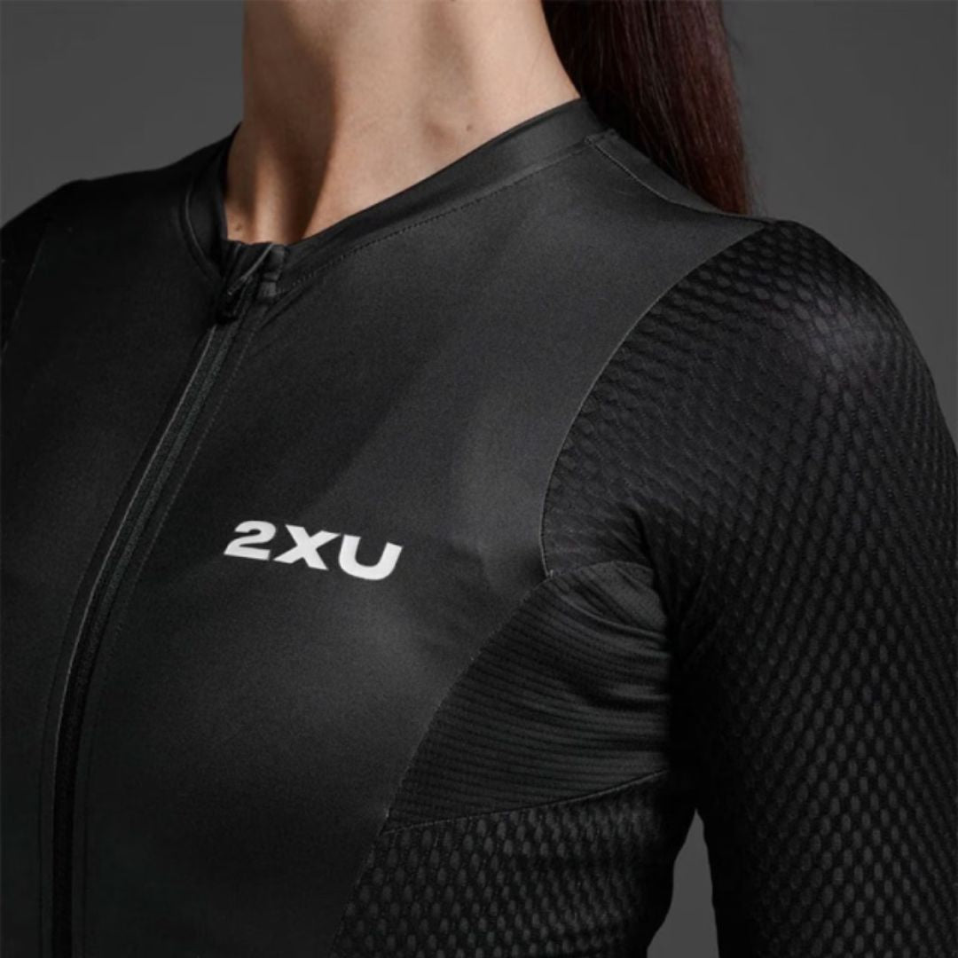 2XU Aero Hex Sleeved – Damen-Einteiler mit Sitzpolster