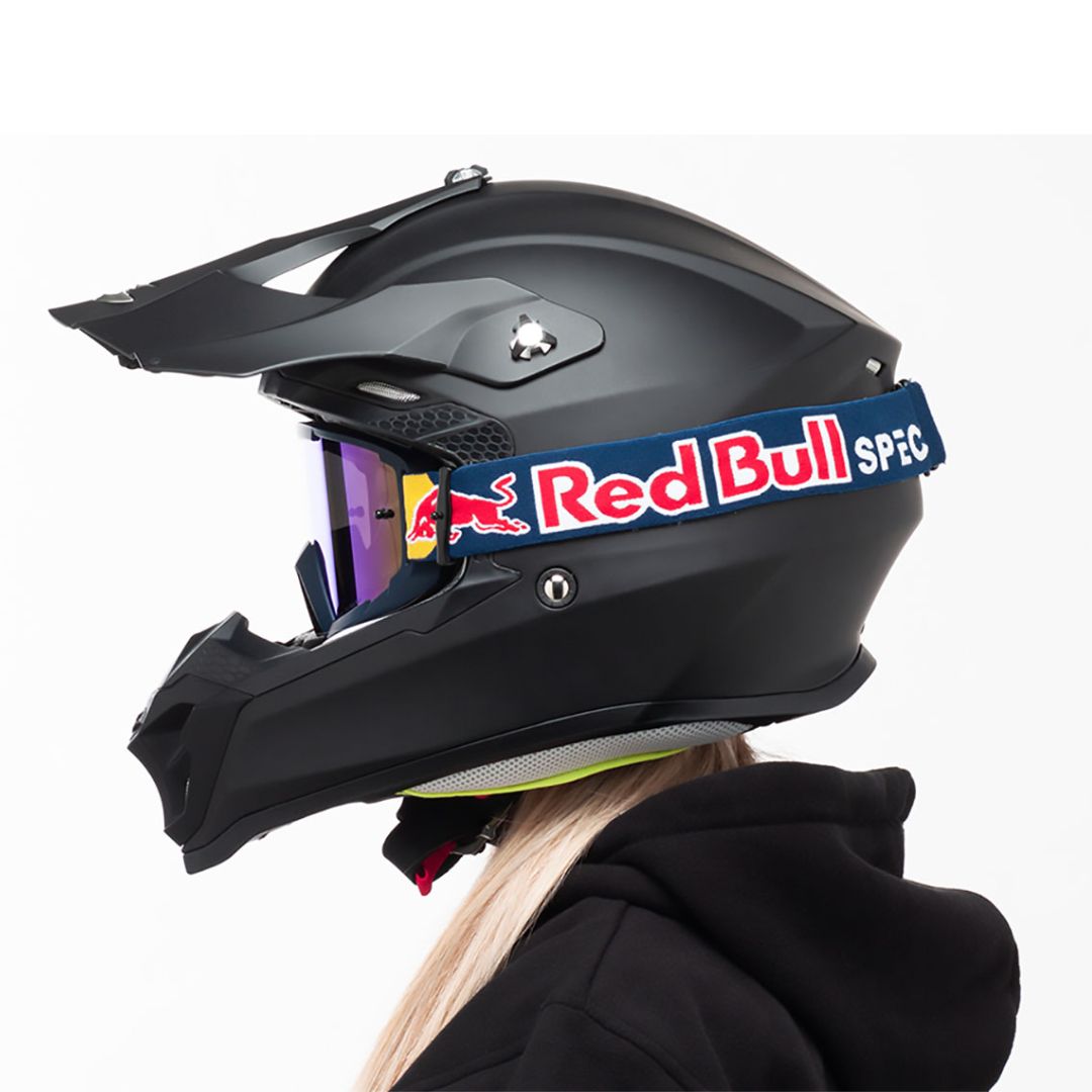 Red Bull SPECT Eyewear WHIP-001 – Motocross-Schutzbrille mit rauchblauer, verspiegelt Linse