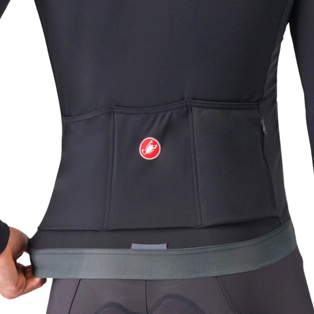 Castelli Thermisches Langarmtrikot in der Farbe Espresso