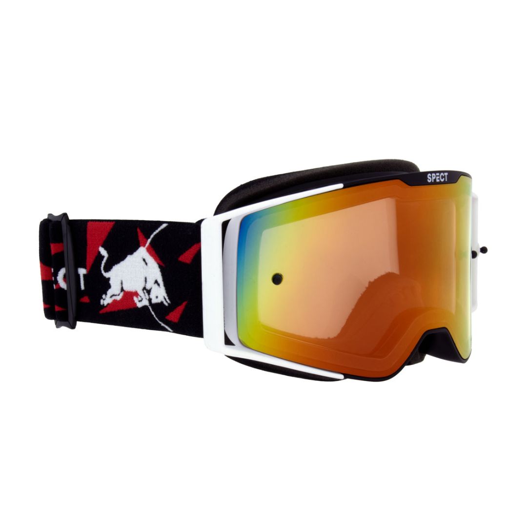 Red Bull Spect Eyewear TORP-002 in Rosa mit silbernen Details – Motocross-Schutzbrille
