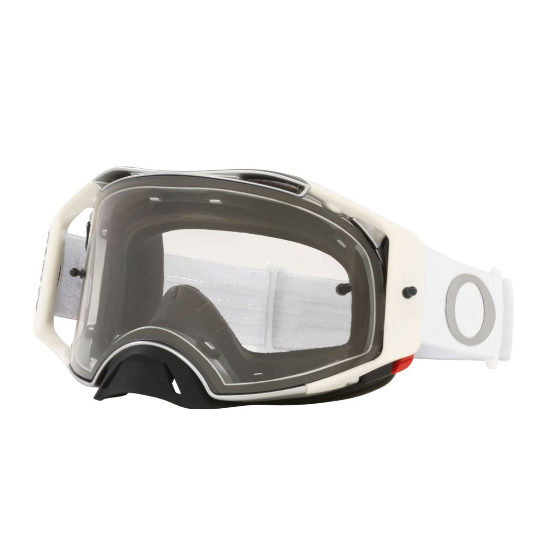 Oakley Airbrake MX Tuff Blocks – Schutzbrille in Weiß für MTB