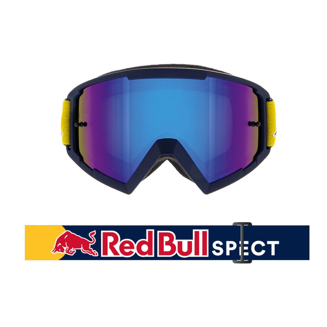 Red Bull SPECT Eyewear WHIP-001 – Motocross-Schutzbrille mit rauchblauer, verspiegelt Linse