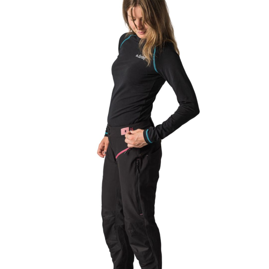 dirtlej Damen-MTB-Hose Trailscout Long Flex Black Label