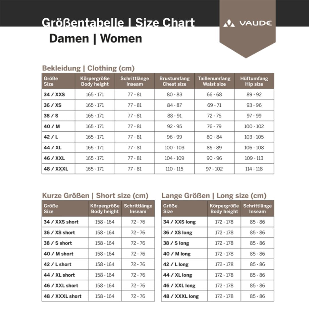 Vaude Drop Pants II – Damen-Regenhose (kurze Länge)